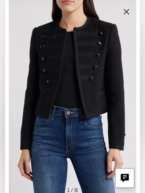 Nordstrom Mango Brand Christy Wool Blend Napoleon Jacket. Size Large. NWT.